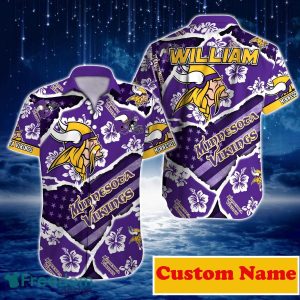 Minnesota Vikings NFL Custom Name Hawaiian Shirt For Men Women Unique Gift For Real Fans
