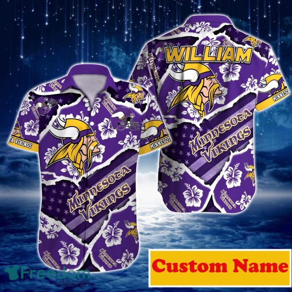 Minnesota Vikings NFL Custom Name Hawaiian Shirt For Men Women Unique Gift For Real Fans