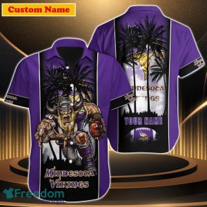 Minnesota Vikings NFL Custom Name Hawaiian Shirt Special Gift For Men Women
