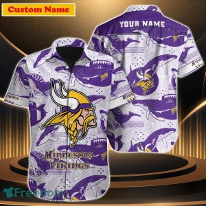 Minnesota Vikings NFL Custom Name Hawaiian Shirt Special Gift For Men Women Fans