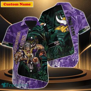 Minnesota Vikings NFL Custom Name Hawaiian Shirt Style Gift For Men Women Fans
