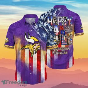 Minnesota Vikings NFL Hawaiian Shirt 4th Of July Independence Day Best Gift For Men And Women Fans