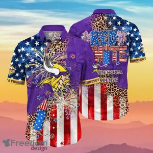 Minnesota Vikings NFL Hawaiian Shirt 4th Of July Independence Day Ideal Gift For Men And Women Fans
