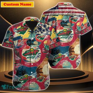 Minnesota Wild NHL Custom Name Hawaiian Shirt For Men Women Special Gift For Fan