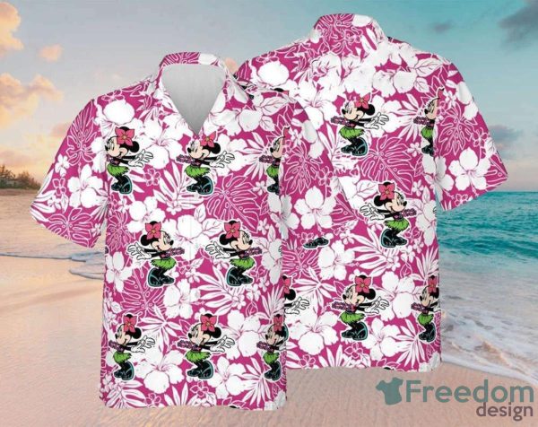 Minnie Floral Pattern Hawaiian Shirt Purple Summer Perfect Gift