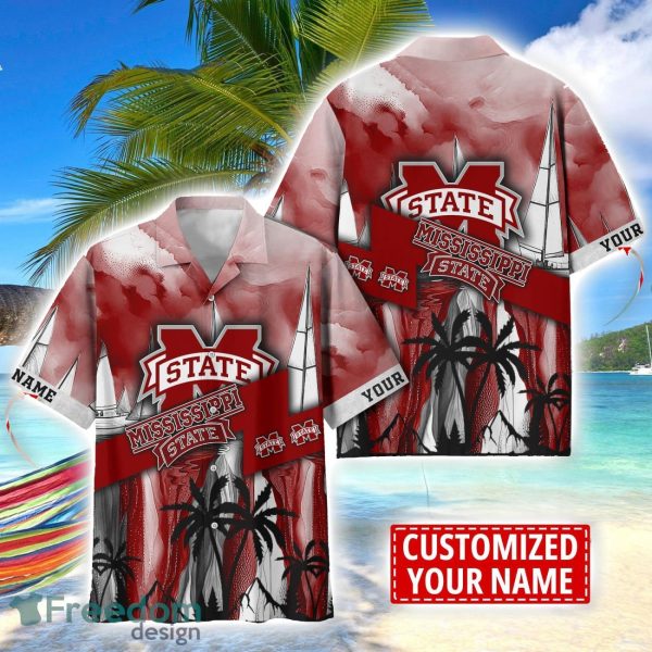 Mississippi State Bulldogs Hawaii Shirt Custom Name Sports Team Beach Shirt