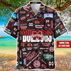 Mississippi State Bulldogs Logo Hawaiian Shirt For Fans Trending Beach Shirt Custom Name