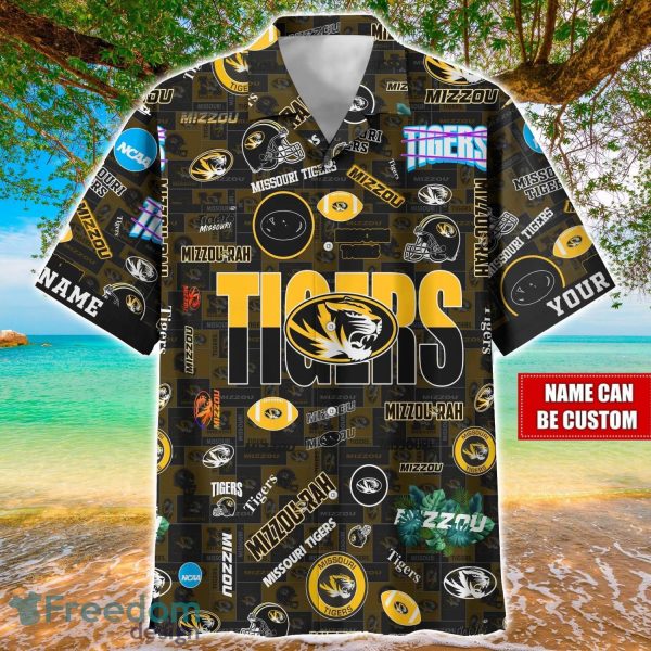Missouri Tigers Logo Hawaiian Shirt For Fans Trending Beach Shirt Custom Name