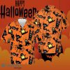 Monster Silhouette Bigfoot Halloween Hawaiian Shirt Pumpkin Funny Halloween Apparel
