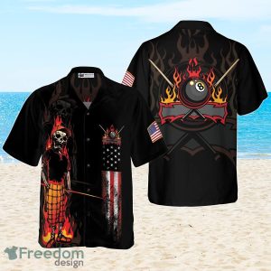 Mr Bones 8 Ball American Flag Billiards Hawaiian Shirt Best Gift For Men And Women