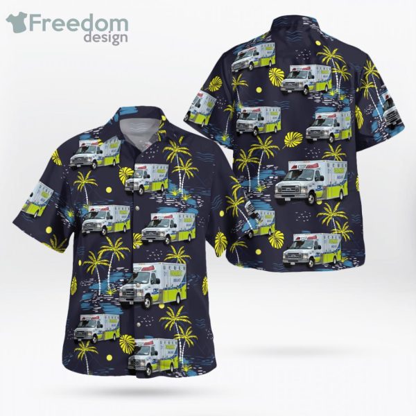 Muskoka Ems 5109 Ford E350 Demers Paramedic Ambulance Hawaiian Shirt