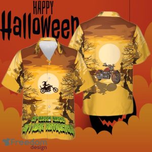 My Broom Broke So I Ride Motorcycle Halloween Hawaiian Shirt Gifts For Motorcycle Lovers
