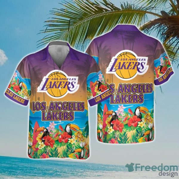 NBA Los Angeles Lakers And Toucan Beach Hawaiian Shirt