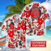 NC State Wolfpack Aloha 3D Hawaiian Shirt Flower Sport Team Beach Shirt Custom Name