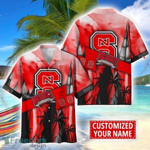 NC State Wolfpack Hawaii Shirt Custom Name Sports Team Beach Shirt