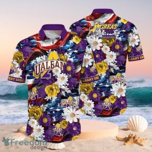 NCAA Albany Great Danes Design Logo Gift For Fan Independence Day Hawaii Shirt Full Over Print