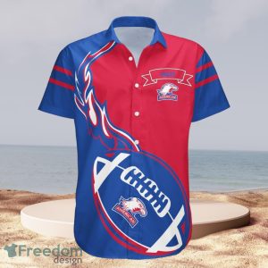 NCAA American Eagles Logo Design Flame Ball Hawaiian Shirt