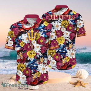NCAA Arizona State Sun Devils Design Logo Gift For Fan Independence Day Hawaii Shirt Full Over Print