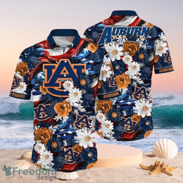 NCAA Auburn Tigers Design Logo Gift For Fan Independence Day Hawaii Shirt Full Over Print
