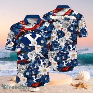 NCAA BYU Cougars Design Logo Gift For Fan Independence Day Hawaii Shirt Full Over Print