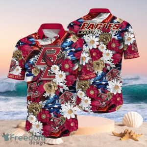 NCAA Boston College Eagles Design Logo Gift For Fan Independence Day Hawaii Shirt Full Over Print