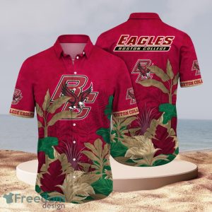 NCAA Boston College Eagles Logo Design Red Shirt Hawaiian Shirt