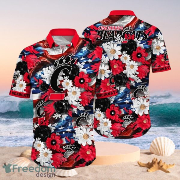NCAA Cincinnati Bearcats Design Logo Gift For Fan Independence Day Hawaii Shirt Full Over Print