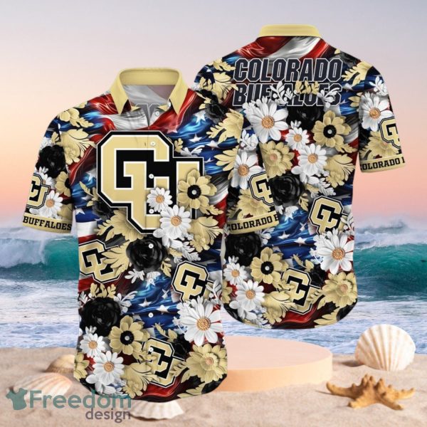 NCAA Colorado Buffaloes Design Logo Gift For Fan Independence Day Hawaii Shirt Full Over Print