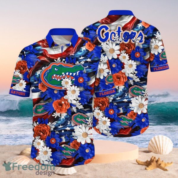 NCAA Florida Gators Design Logo Gift For Fan Independence Day Hawaii Shirt Full Over Print