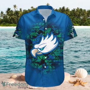 NCAA Florida Gulf Coast Eagles Logo Design Blue Shirt Hawaiian Shirt