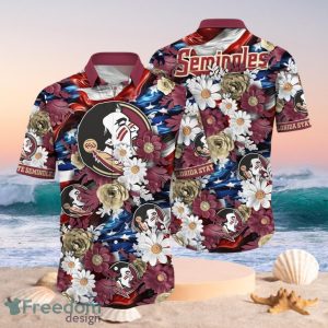 NCAA Florida State Seminoles Design Logo Gift For Fan Independence Day Hawaii Shirt Full Over Print