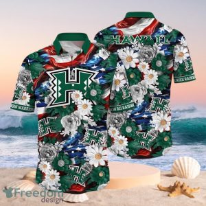 NCAA Hawaii Rainbow Warriors Design Logo Gift For Fan Independence Day Hawaii Shirt Full Over Print