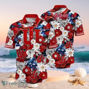 NCAA Indiana Hoosiers Design Logo Gift For Fan Independence Day Hawaii Shirt Full Over Print
