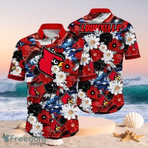 NCAA Louisville Cardinals Design Logo Gift For Fan Independence Day Hawaii Shirt Full Over Print