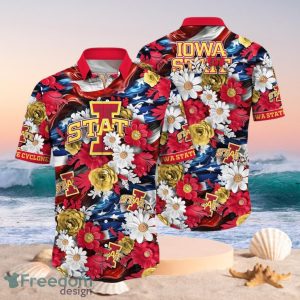 NCAA Lowa State Cyclones Design Logo Gift For Fan Independence Day Hawaii Shirt Full Over Print