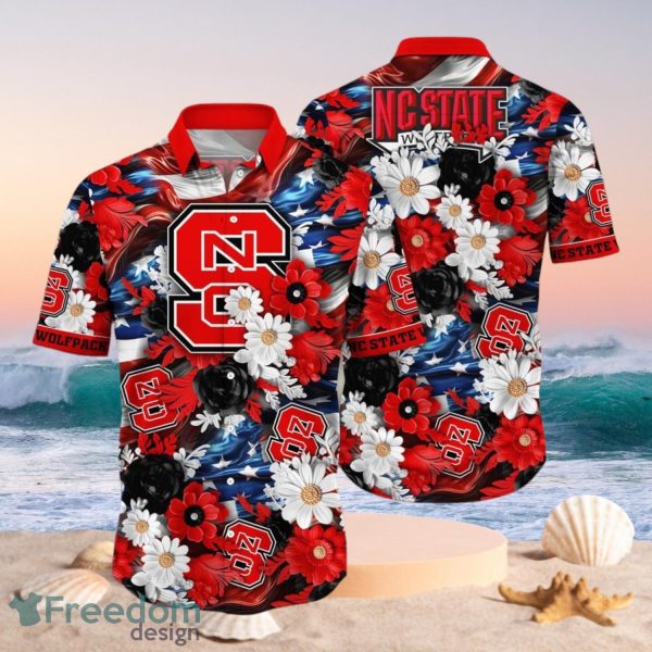 NCAA NC State Wolfpack Design Logo Gift For Fan Independence Day Hawaii Shirt Full Over Print