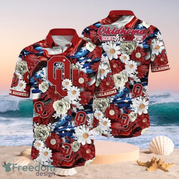 NCAA Oklahoma Sooners Design Logo Gift For Fan Independence Day Hawaii Shirt Full Over Print
