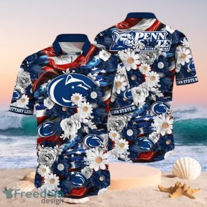NCAA Penn State Nittany Lions Design Logo Gift For Fan Independence Day Hawaii Shirt Full Over Print