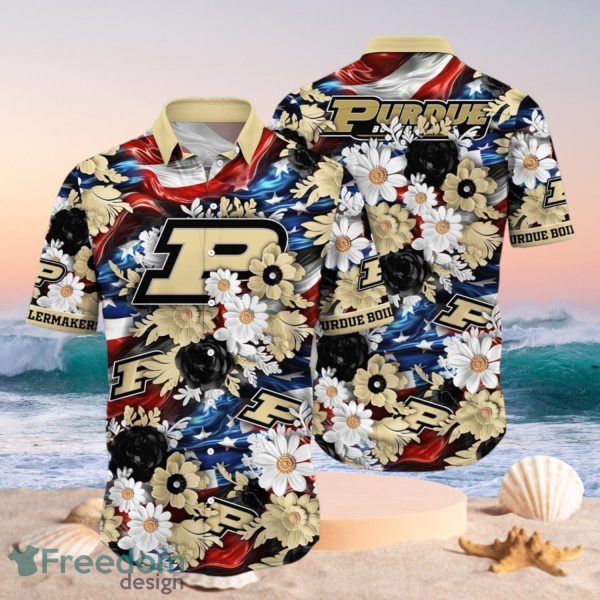 NCAA Purdue Boilermakers Design Logo Gift For Fan Independence Day Hawaii Shirt Full Over Print