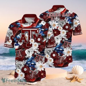 NCAA Texas A&M Aggies Design Logo Gift For Fan Independence Day Hawaii Shirt Full Over Print