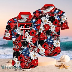 NCAA Texas Tech Red Raiders Design Logo Gift For Fan Independence Day Hawaii Shirt Full Over Print