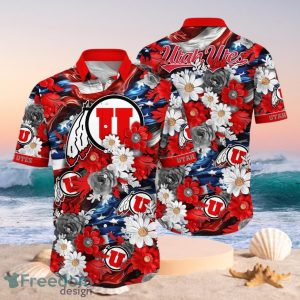 NCAA Utah Utes Design Logo Gift For Fan Independence Day Hawaii Shirt Full Over Print
