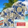 Navy Midshipmen Aloha Hawaiian Shirt Custom Name Summer Gift Holiday Team Shirt