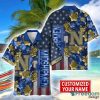 Navy Midshipmen Custom name USA Flag 4th July Independence Day Hawaiian Shirt
