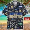 Navy Midshipmen Logo Hawaiian Shirt For Fans Trending Beach Shirt Custom Name