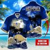 Navy Midshipmen NCAA Hawaiian Shirt Coconut Tree Waves Beach Hawaii Shirt Custom Name For Fans