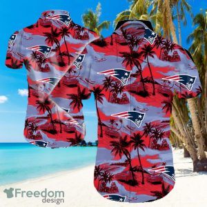 New England Patriots Logo Hawaiian Summer Beach Shirt Full Print