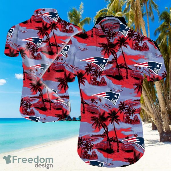 New England Patriots Logo Hawaiian Summer Beach Shirt Full Print