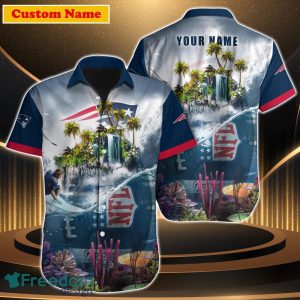 New England Patriots NFL Custom Name Hawaiian Shirt Best Gift For Men Women Fans