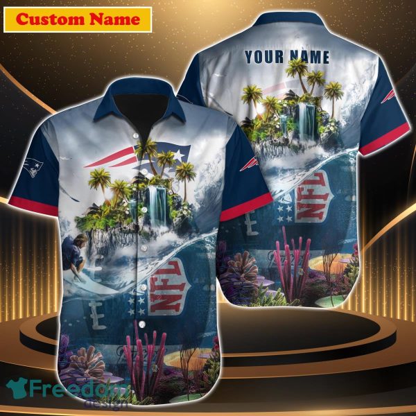 New England Patriots NFL Custom Name Hawaiian Shirt Best Gift For Men Women Fans